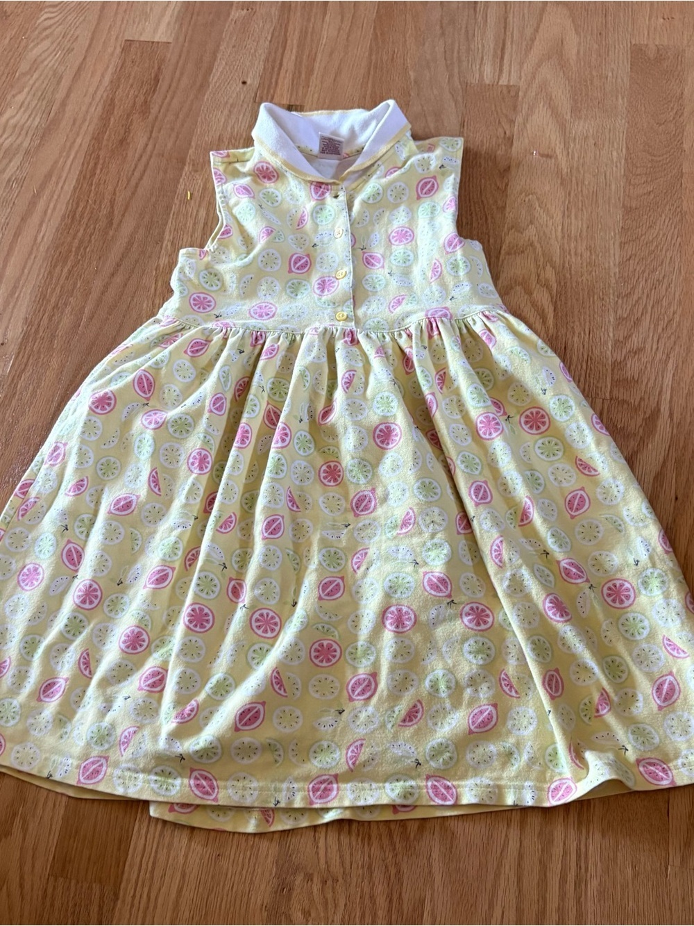 Gymboree Girl Size 9 Sleeveless Yellow Citrus Dress Vintage 2003 Lemon Lime
